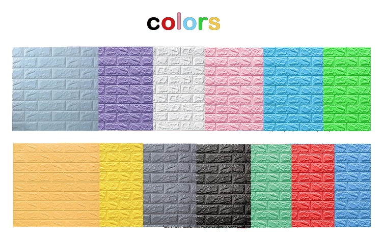 2020 Wallpaper 3D DIY Brick Design PE Foam Wall Sticker/Paper for Wall