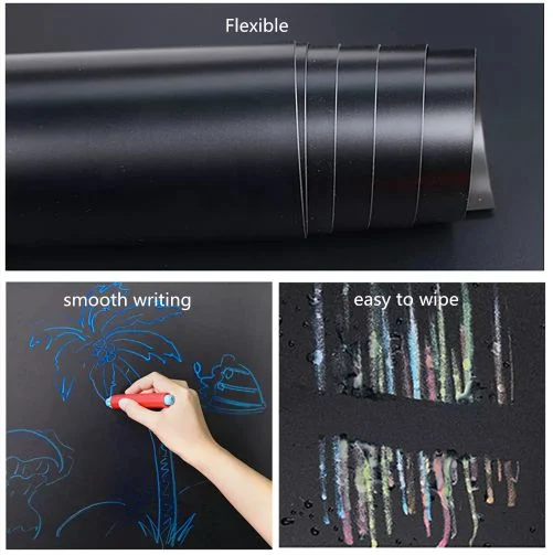 Chalkboard Paint Alternative Wallpaper Adhesive Blackboard Wall Decal Vinyl - Black Chalkboard Sticker