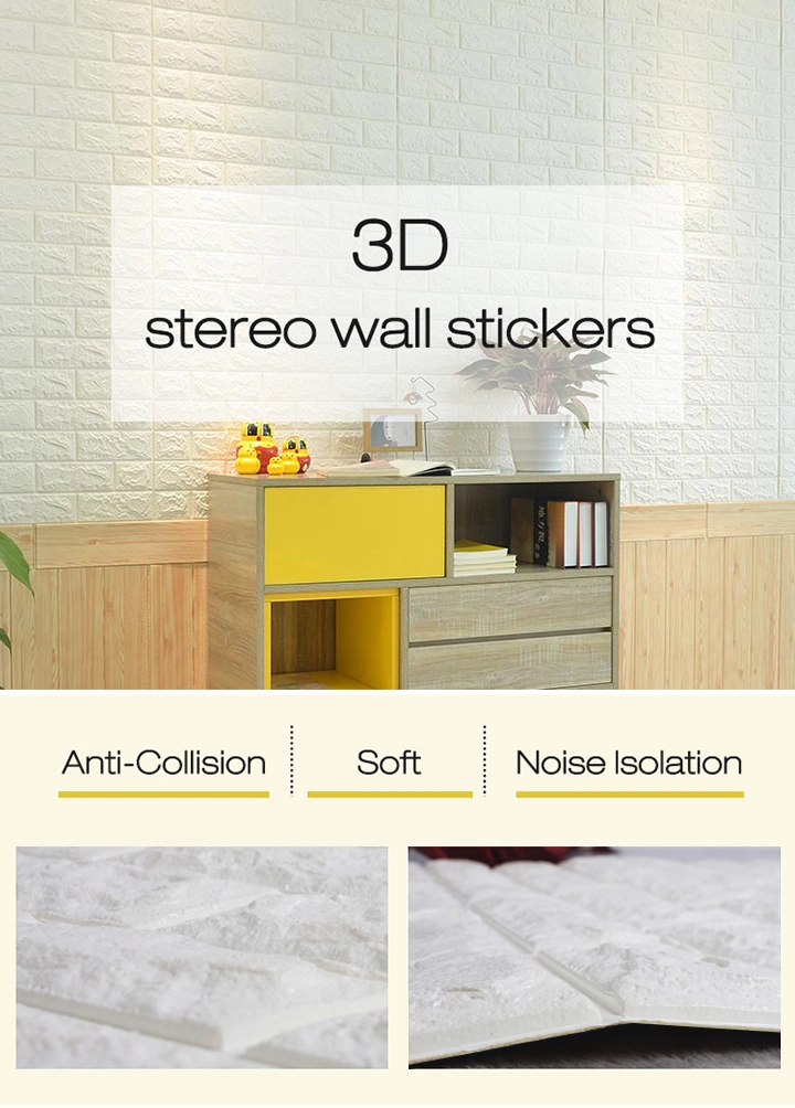 8mm Waterproof Wallpaper 8mm Self Adhesive PE Foam 3D Wall Sticker