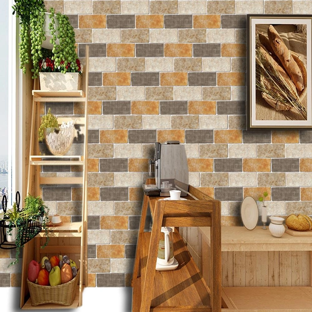 3D Wall Stickers Brick-Like Designer Wall Paper Leather Waterproof Self-Adhesive Wallpaper for Living Room Bedroom Kitchen Decor