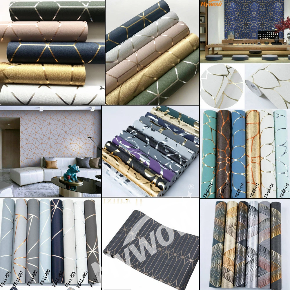 Moisture Proof Self Adhesive Wall Paper Sticker Roll PVC Wallpaper for Interior Wall Decoration