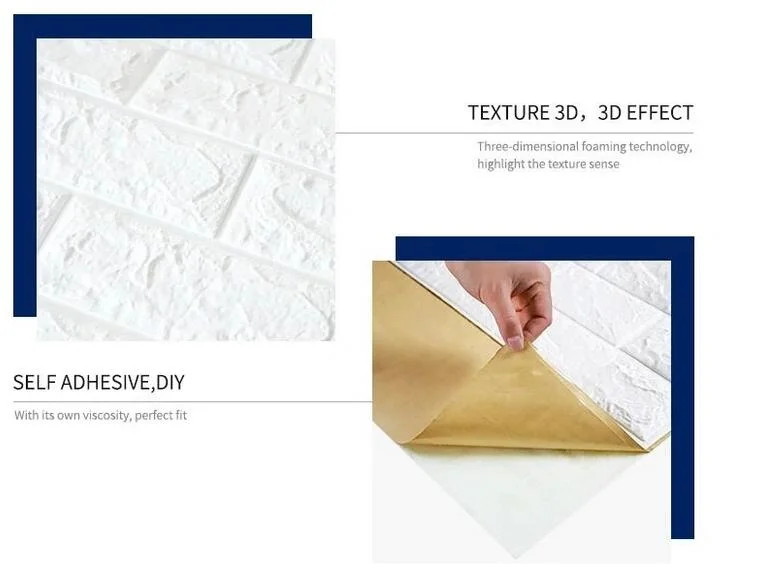 Eco-Friendly PE 3D Foam Wallpaper Wall Brick Painel Adesivo 3D Foam Wall Sticker for Interior Decor