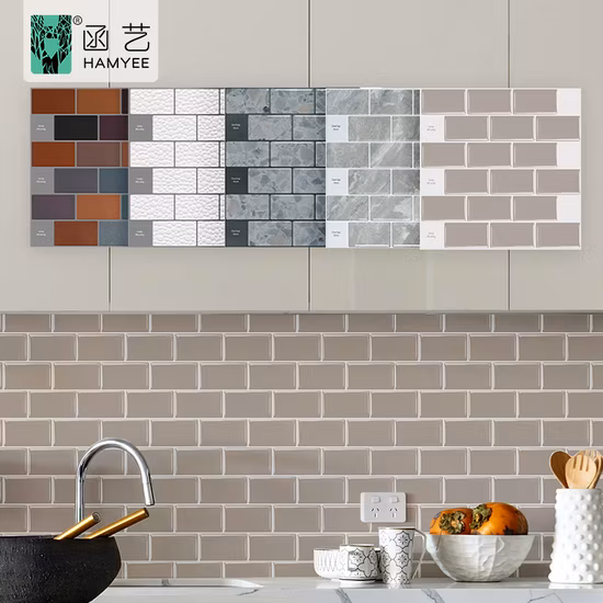 Wall Tile Sticker Peel and Stick Kitchen Wall Paper Backsplash Wallpaper Stickers