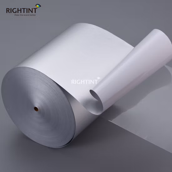 Packaging Film self adhesive sticker Rightint papel metalizado aluminum foil